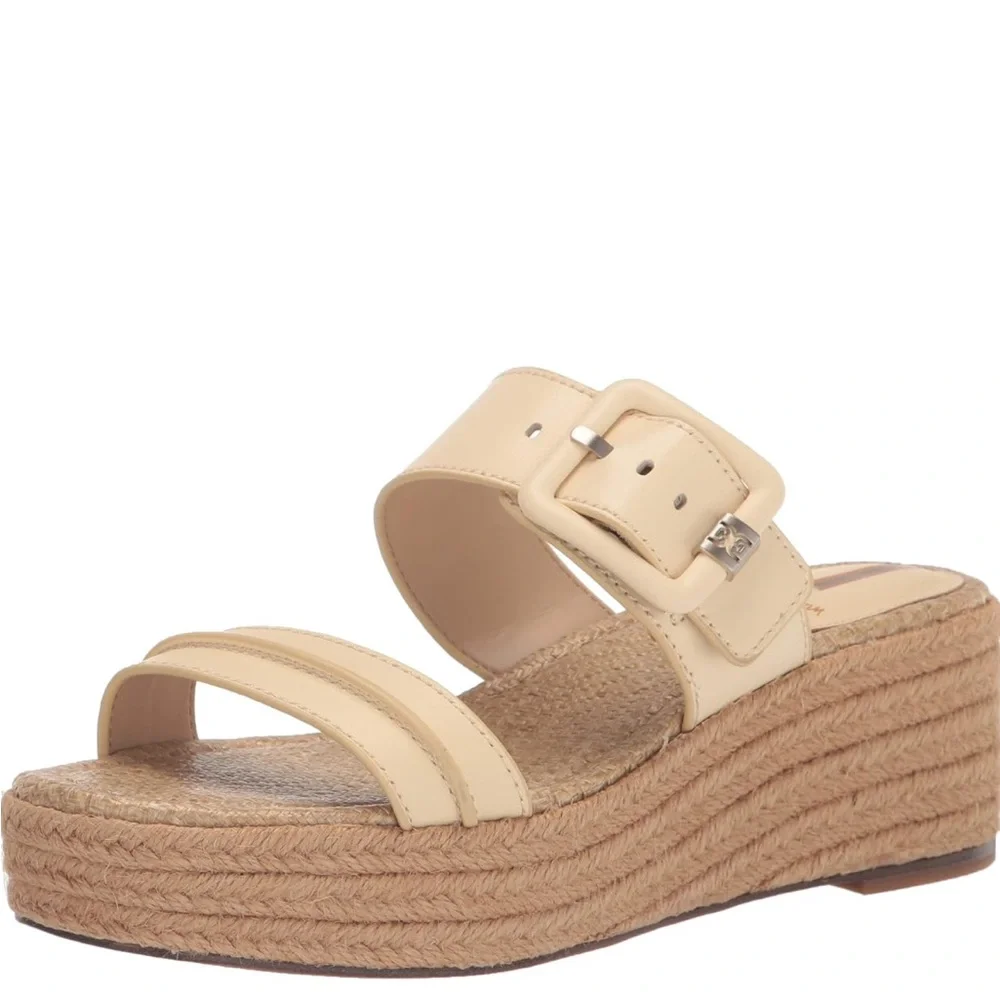 Sam Edelman ‘Carson’ Beige Espadrille Wedge Sandals Size 10